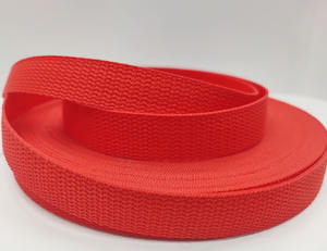 Nastro in Polipropilene Rosso con Motivo a Perline, Tessuto Piatto Morbido, Nastro <span class=keywords><strong>PP</strong></span> Tinta Unita, Accessori per Borse e Abbigliamento - Product Image 4