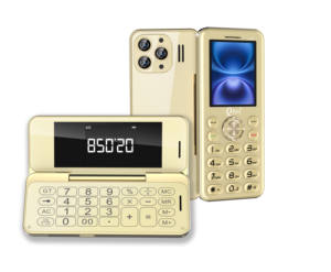 Téléphone portable pliable Qtel Fold6 Triple SIM avec écran de 2,4 pouces, fonction calculatrice et batterie BL-25BI - Product Image 2