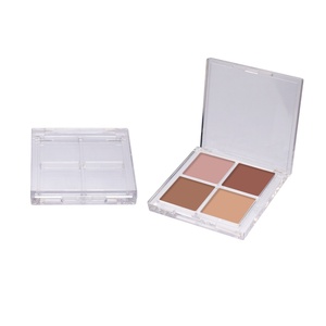 พาเลทอายแชโดว์แบบขายส่ง กล่องแป้งสำหรับบลัชออน รับผลิตโลโก้ตามสั่ง ผงอัดแข็งพลาสติก 1.1 กรัม*4  บรรจุภัณฑ์เครื่องสำอางเปล่า - Product Image 1