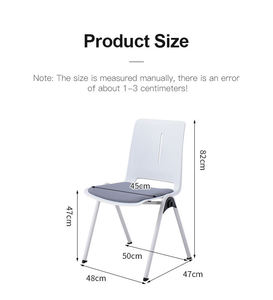 Chaise de conférence empilable moderne, siège de visiteur pour salle de réunion scolaire avec housse amovible pour hôtel, bureau, salle - Product Image 1