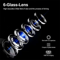 1080P IPS rétroviseur de voiture DVR double canal avant arrière Dashcam 6m câble de Vision nocturne 1 an de garantie enregistreur de conduite caméra