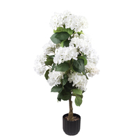 Künstlicher Weißer Hortensienbaum Kunstpflanze für Heimdekoration Hochzeits-Blumenarrangements Innendekoration