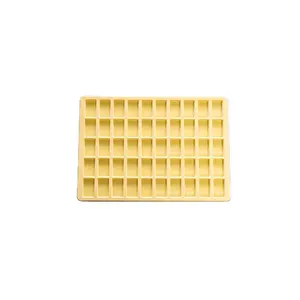 Custom yellow flocked blister plastic tray for gift/wine/premium packaging solution