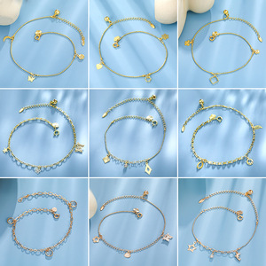 गहने थोक स्टेनलेस स्टील सोने की प्लेटेड फैशन तितली हृदय स्टारफिश आकर्षण क्यूबन श्रृंखला महिलाओं के लिए - Product Image 5