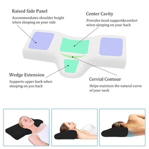Oreiller cervical en mousse à mémoire de forme pour extensions de cils, en forme de U, antibactérien, respirant, en velours tricoté, pour <span class=keywords><strong>avion</strong></span> et <span class=keywords><strong>hôtel</strong></span>, amovible et lavable - Product Image 4