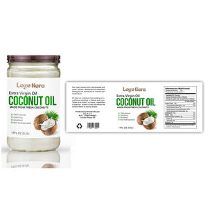 สติกเกอร์ฉลากขวดน้ำมันมะพร้าวออร์แกนิกฉลากตามสั่งพิมพ์โลโก้ส่วนตัว - Product Image 3