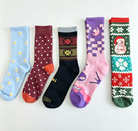 Chaussettes en coton colorées respirantes tricotées avec logo personnalisé imprimé numériquement – Cadeau d'automne pour les fêtes – Chaussettes pour le corps/le poignet – Usage quotidien