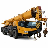 Grue de camion hydraulique d'occasion de 80 tonnes, 4 essieux, vitesse de 80 km/h, grue mobile robuste pour les infrastructures