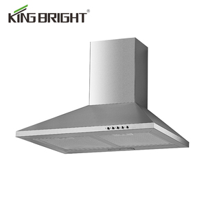 गर्म बिक्री आधुनिक तांबे मोटर स्टेनलेस स्टील चिमनी रेंज हुड रसोई तीसरी गति बटन नियंत्रण चिमनी द्वीप हुड - Product Image 2