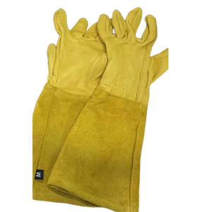 Taille de roses en peau de chèvre naturelle, anti-épine, travail de désherbage, anti-acariens, Cactus, <span class=keywords><strong>gants</strong></span> de jardinage protecteurs - Product Image 6