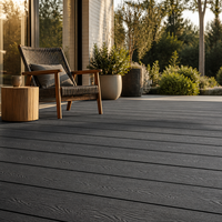 Dek Lantai WPC Anti-Selip Tahan Air Motif Kayu Oak Co-Extruded Persegi Panjang Sistem Pengunci Ganda 140x25mm Tahan UV