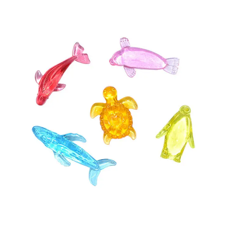 Yake children's play house gem toy whale mixed color five cartoon marine animal combinations