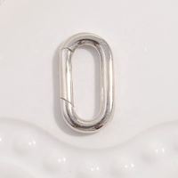 Fine 925 argent Sterling plaqué or rond ovale étoile fin Bracelet chaînes fermoirs à ressort pour la fabrication de bijoux collier accessoires