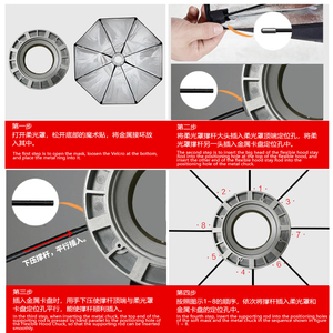 Ảnh Chuyên Nghiệp Studio Ngoài Trời Nhiếp Ảnh Ánh Sáng <span class=keywords><strong>Flash</strong></span> Khuếch Tán Hộp Mềm Hình Bát Giác Di Động - Product Image 5
