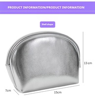 Marque privée argent sac de rangement pour femmes cosmétique voyage décontracté luxe mode maquillage sacs et étuis à cosmétiques