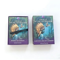 Boîte personnalisée avec couvercle et fond pour jeu de cartes de tarot, logo et design professionnels acceptés, cartes d'oracle personnalisées CMYK avec ruban