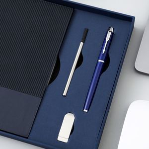 2025 Herringbone <b>Notebook</b> Pen Gift with USB Flash and Pen Refill for Business/activities/wedding Souvenirs for Guests Gift Sets - Product Image 5