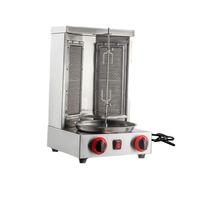 Barbecue vertical commercial Gas2 3 4 brûleurs en acier inoxydable 304 pour doner kebab, gyros, shawarma, avec pompe 220V