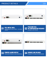 Multiplexor de Fibra Óptica PDH 16E1+4GE, Conversor de Ethernet a Fibra de 16 Canales E1 4*1000M, Transmite 16E1+ 4 Gigabit Ethernet