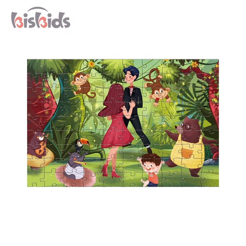 Рекламные подарки пазл 3d игра поезд 100 шт лесной концертный мультфильм Животные Развивающие головоломки игрушки для детей