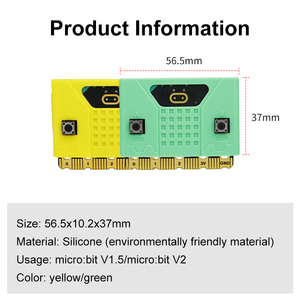 100 étuis BBC Micro:bit v2, nouveau boîtier en silicone avec bouton B et une partie fine pour marelle 5x5 points, compatible avec cartes V1.5 - Product Image 5