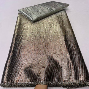 Tissus en dentelle à sequins de haute qualité nigérians, dentelle douce pour robes de mariée et de soirée - Product Image 5