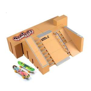 Kit de skate de doigt - 5 rampes et <span class=keywords><strong>mini</strong></span>-rails, 5 planches et tapis en silicone - Product Image 1