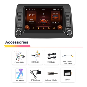 Hikity pour <span class=keywords><strong>Fiat</strong></span> <span class=keywords><strong>Panda</strong></span> 2002-2012 7 ''Android Car Radio Stereo 2 + 64G Wireless Carplay/Android Auto/<span class=keywords><strong>GPS</strong></span>/WiFi Car Audio Wholesale - Product Image 6