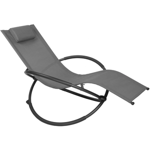 Fauteuil solaire de <span class=keywords><strong>jardin</strong></span> en acier inoxydable, chaise pivotante, charge maximale 160 kg, revêtement Textile respirant, pour Patio et piscine - Product Image 1