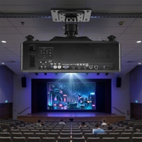 Projecteur laser holographique DLP 3D extérieur 10 000 lumens avec haut-parleur intégré, compatible 4K, pour usage éducatif, projecteur Optoma