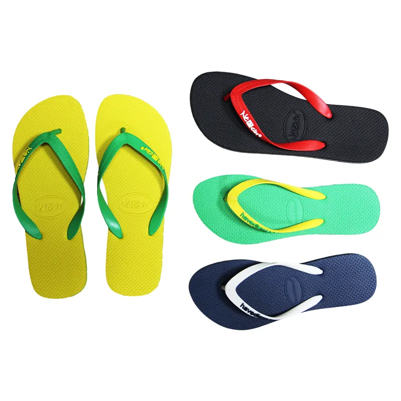 Nicecin Custom OEM Rubber Blank Sublimation Non-slip summer beach slides casual flat shoes men flip flops wholesale flip-flops