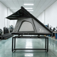 Tente de toit de voiture triangulaire automatique à cadre en aluminium épaissi et transparent, avec fenêtre panoramique pour toutes les saisons