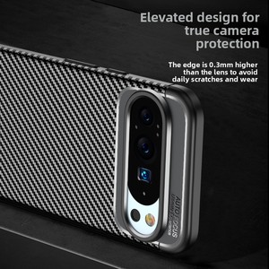 Beetle for <strong>Google</strong> Pixel 10 Pro XL Case Carbon <strong>Fiber</strong> Texture Airbag Shock Absorption Phone Case for Pixel 10 Pro 9A 9 Pro XL 8A 8 - Product Image 2