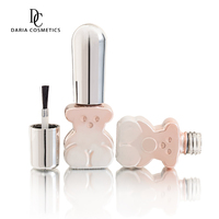 Vernis à ongles gel dégradé rose, flacon en verre 5ml, flacon de vernis à ongles vide, ours mignon avec logo personnalisable