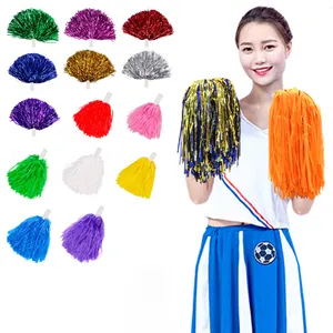 Nicro Custom Logo Party Cheer Props Hot Selling Team Spirit Sports Dance Cheering Kids Adults Cheerleading Pom Poms With Handle
