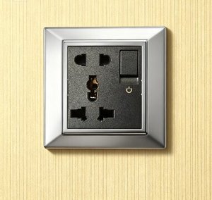 Prise commutée universelle MGA avec indicateur Acier inoxydable de qualité 304 Cuivre argenté Fer ignifuge PC SPCC - Product Image 4