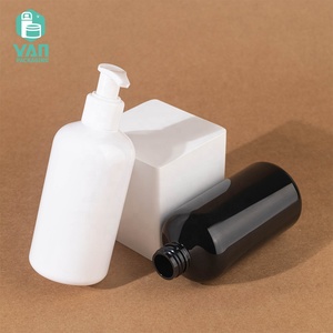 YAN emballage haute qualité ambre noir 250ml rond Simple recycler bouteille de pompe en plastique bas quantité minimale de commande <span class=keywords><strong>bon</strong></span> prix shampooing savon liquide - Product Image 4