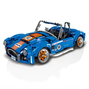 MORK 022025-1 yeni oyuncaklar 1:10 Shelby Cobra 427 model araba inşa kitleri için uzaktan kumanda araba yapı araç yapı taşı