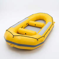 Bateau de Rafting Gonflable en PVC Robuste Personnalisé en Usine, 380 cm, Blanc, pour Aventure Fluviale