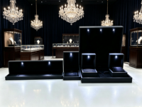 Boîte à bijoux LED, vente en gros en petites quantités, étui cadeau lumineux, logo personnalisé