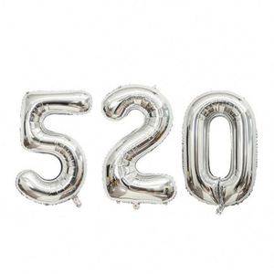 Wholesale Hot Sale Customizable Color Glossy Romantic Party <b>Decoration</b> Large Happy Birthday 32 Inch Number Foil <b>Balloon</b> on Sale - Product Image 3