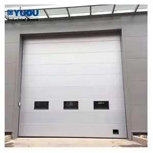 Auto Showroom Garage Verticale Lift Automatische Rollende Thermisch Geïsoleerde Industriële Dok In Magazijn Sectionele Bovendeuren