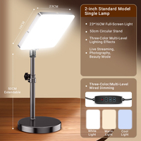 Lampe de remplissage LED professionnelle de 12 pouces avec support à base ronde pour le streaming en direct et la photographie culinaire