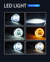 Feux antibrouillard à LED pour Toyota Corolla Camry Yaris RAV4 Prius CHR Hilux Lexus DRL Feux de circulation diurne 3.5 pouces Blanc Jaune