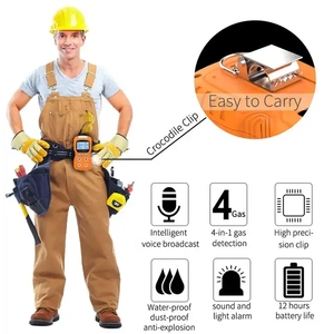 Détecteur de gaz multi-4 HEDAO, batterie au lithium rechargeable, détecteur de gaz multi-4 portable avec tête de conversion - Product Image 3