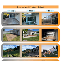 Pérgola Bioclimática Motorizada de Aluminio Moderna y de Lujo con Techo de Láminas, Luces Decorativas, para Piscina, Balcón y Espacios Exteriores con Brasero