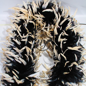 Boa de plumas de gallo con punta de color de 2 yardas al por mayor para espectáculos de burlesque, disfraces de carnaval y decoraciones de baile. - Product Image 3