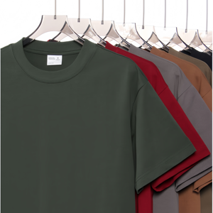 Camiseta de Algodón Grueso con Logotipo Personalizado, 300 g/m², Camiseta Extra Grande para <span class=keywords><strong>Hombre</strong></span>, <span class=keywords><strong>Camisetas</strong></span> Lisas con Hombros Caídos, 100% Algodón, Venta al Por Mayor - Product Image 3