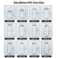 Canette jetable transparente en PET de haute qualité, personnalisable avec logo, 500 ml, pour boissons froides et cake pops, avec couvercle à ouverture facile, pour les commerces de boissons
