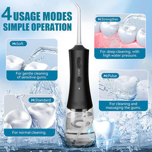 Irrigateur buccal sans fil rechargeable en gros, étanche, réservoir d'eau de 300 ml, 4 modes, 6 embouts à jet, fil dentaire à eau - Product Image 3